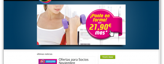 diseño página web gimnasio